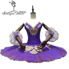 Фиолетовая классическая балетная пачка для взрослых для соревнований, профессиональная балетная пачка s, блинная пачка, балетная репетиция tutuBT8965