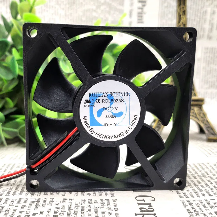 RUILIAN RDL8025S 8025 12V 0.08A 8 см защиты электродвигателя Вентилятор охлаждения