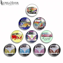 

12mm 10mm 14mm 16mm 20mm 25mm 479 Old Bus Mix Round Glass Cabochon Jewelry Finding 18mm Snap Button Charm Bracelet