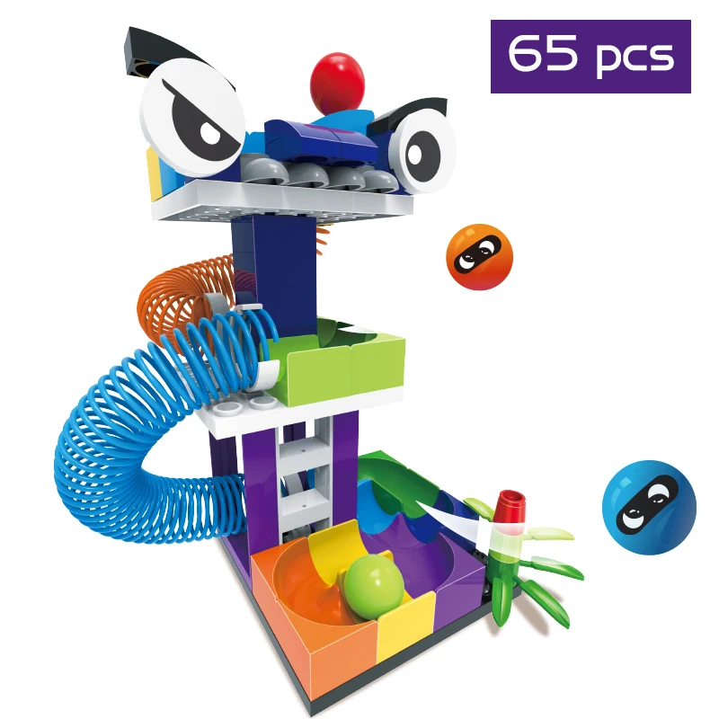 

DIY Big Size Animals Blocks Bulding Track Marble Racing Constructor Creative Educational Toys For Children Kids Gifts