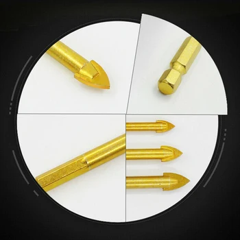 

3/4/5/6/8/10mm Ceramic Tiles Marble Glass Porcelain Spear Head Drill Bit Tools