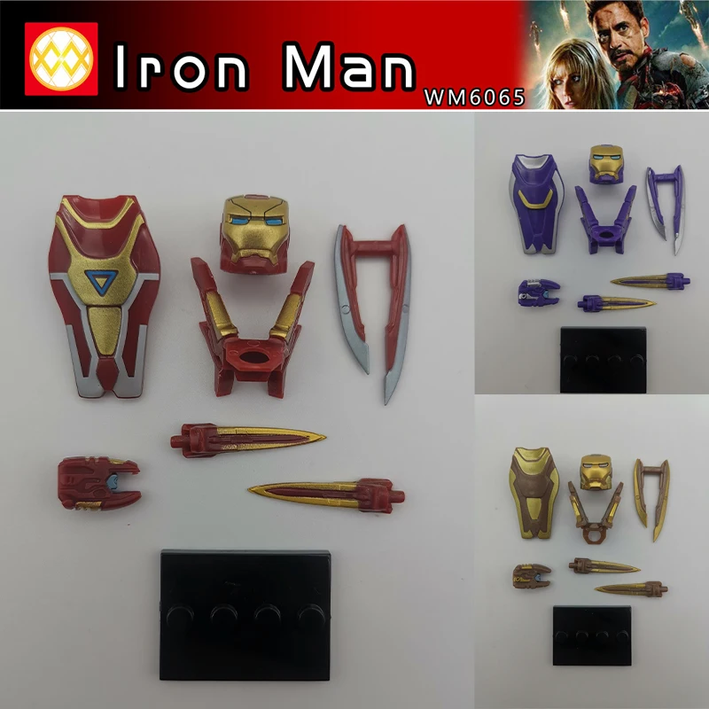 

Mini figures Marvel Avenger Action Building Blocks Super hero iron-man Nano Armor Mecha Weapon fiting Toys for Children Gift