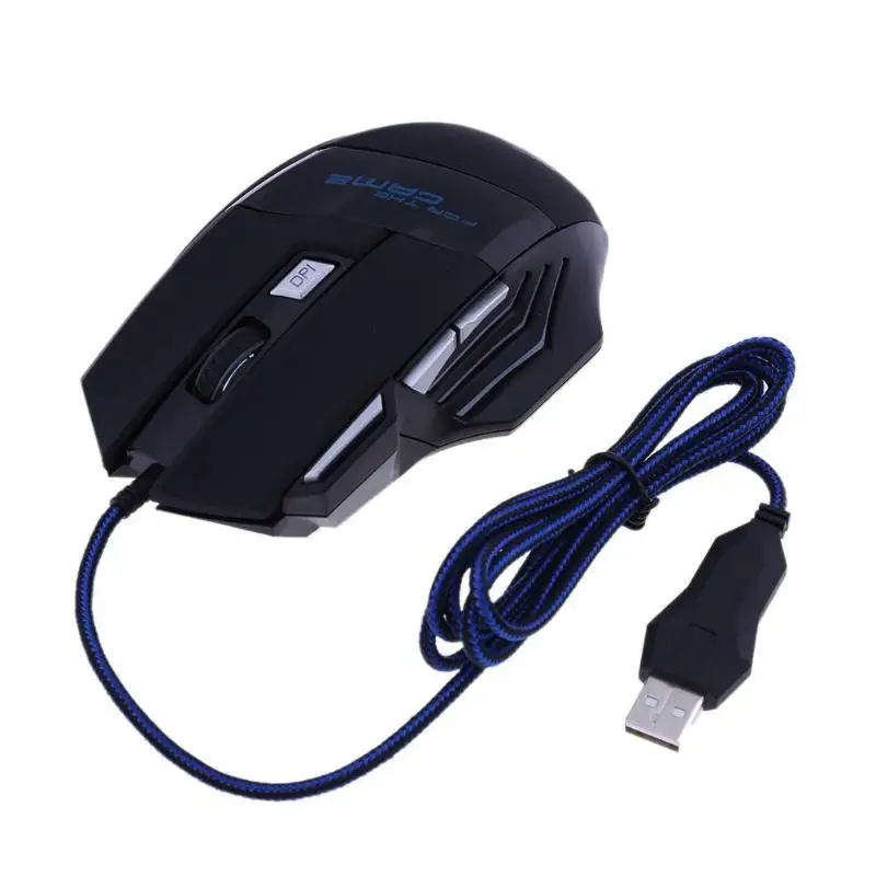Прямая поставка 5500 dpi светодиодный оптическая геймерская мышь Проводная игровая мышь USB 7 кнопок геймерские Компьютерные Мыши для ноутбуков