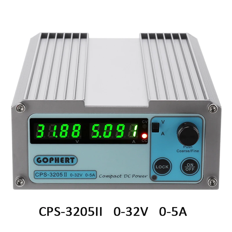 Gophert CPS-3205II 110 V/220VAC до 32V 5A Мини DC Регулируемый цифровой импульсный источник Питание для детей, на возраст от 0 до 30V 0-5A трансформатор