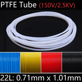 

22L 0.71mm x 1.01mm PTFE Tube T eflon Insulated Rigid Capillary F4 Pipe High Temperature Resistant Transmit Hose 150V Colorful