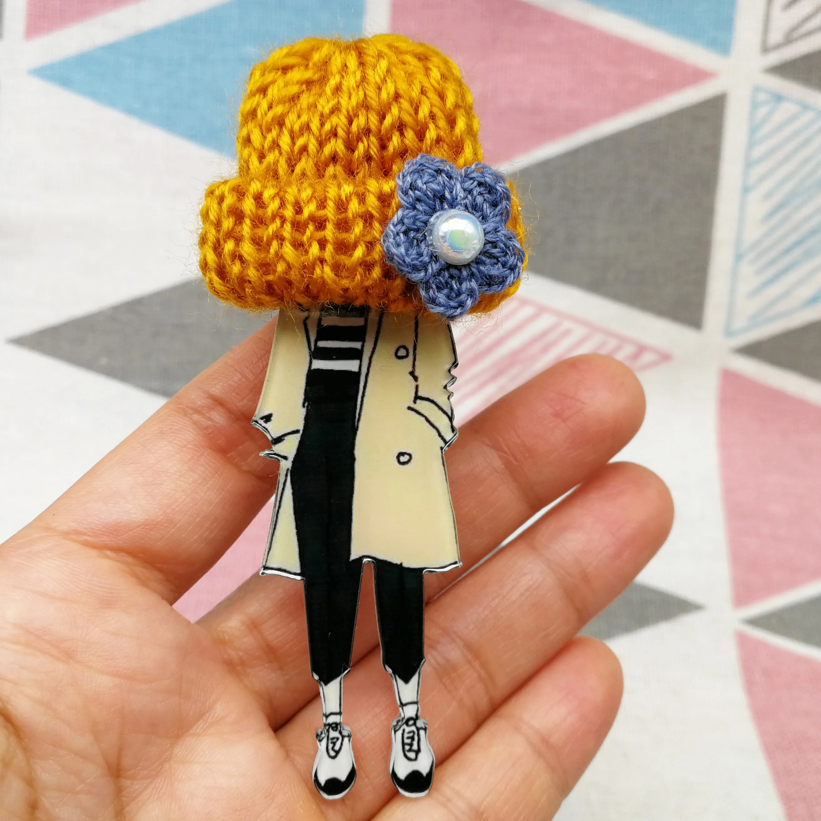 20 Модный значок для девочек Harajuku акриловые значки милый мультфильм рюкзак булавки и броши повседневная одежда брошь в стиле аниме подарки для детей - Окраска металла: 20
