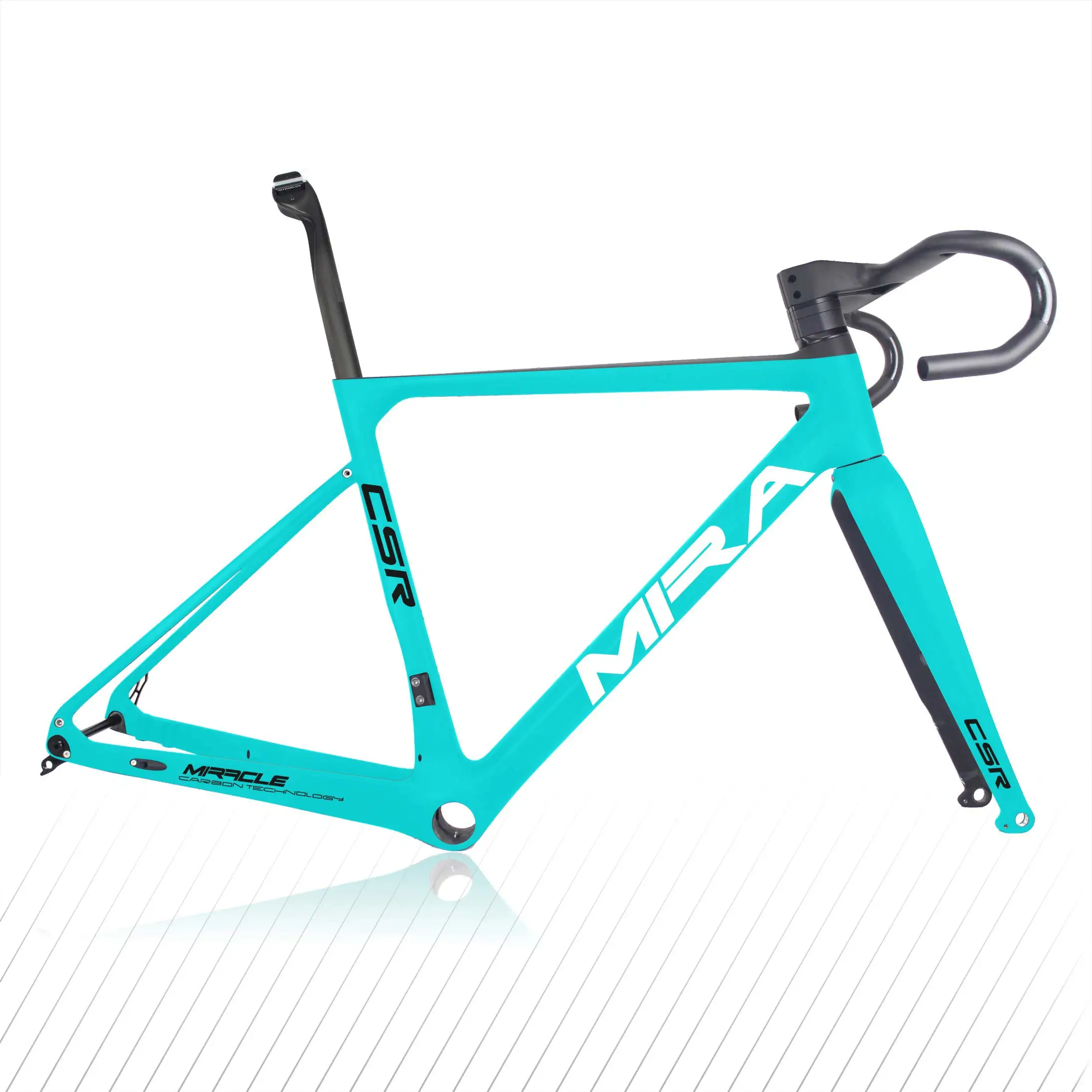 Дизайн карбоновая гравия велосипедная Рама, 160 мм Falt крепление дисковый тормоз T700 карбоновая рама для велосипеда - Цвет: Синий