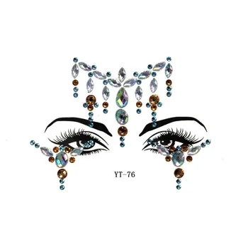 

20pcs Body Eyes Chest Glitter Face Jewels Festival Party Acrylic Self-Adhesive Face Jewelry Gems Makeup Stickers free shipping