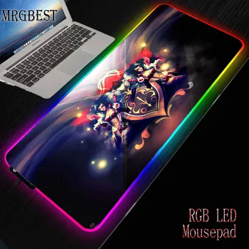 

MRGBEST League of Legends Anime RGB Gaming Computer Large Xl Locked Mouse Pad Led Mause Backlit Player Desktop Keyboard Mousemat
