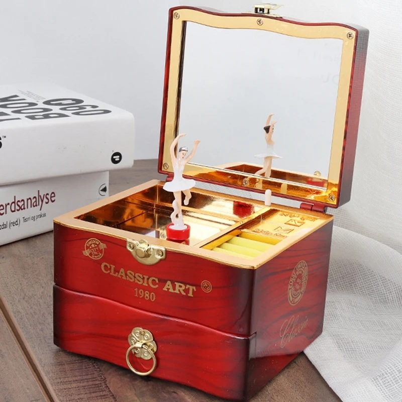 Танцевальная балерина Музыкальная шкатулка пластиковая для украшений девочек