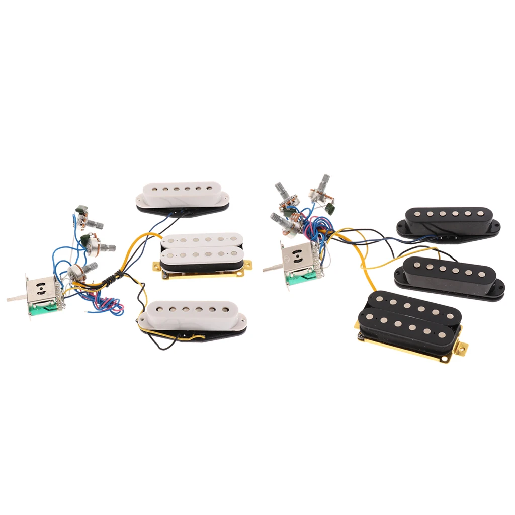 Prewired 6 струнный гитарный звукосниматель с одинарной катушкой Humbucker Pickup 3 Way тумблер с регулятором громкости и тона
