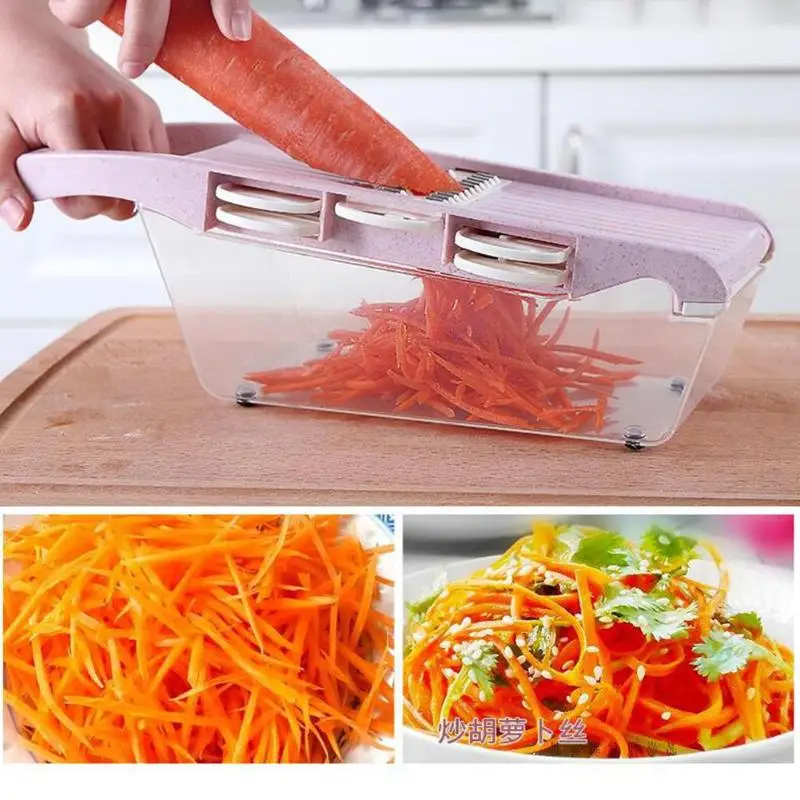 7 in 1 Wheat Straw Vegetable Cutter Potato Peeler Slicer Kitchen Accessory