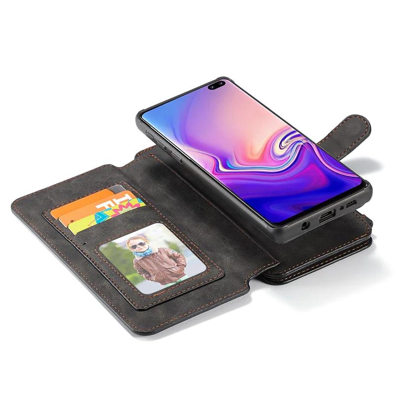 S10+ роскошный чехол для samsung Galaxy S10 E кошелек кожаный многофункциональный чехол для Galaxy S10 S8 S9 Note10 Plus Note 9 8 сумка для телефона