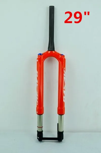 29inch orange PASAK MTB горный велосипед передняя вилка углеродное волокно масло для подвески/газовая вилка 27,5/29 дюймов перевернутая вилка через спинной канал - Цвет: 29inch orange
