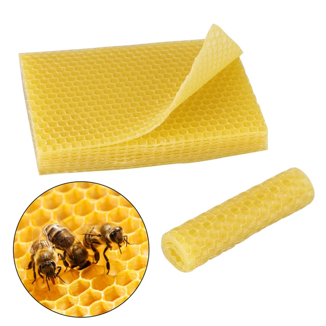 10 db 13*9 Cm Méhviasz Alapítvány Méh Fésű Mézes Keret Szerszámok Méhészeti Berendezés Kaptár Viasz Alaplapok Anyag Fészek - Image 2