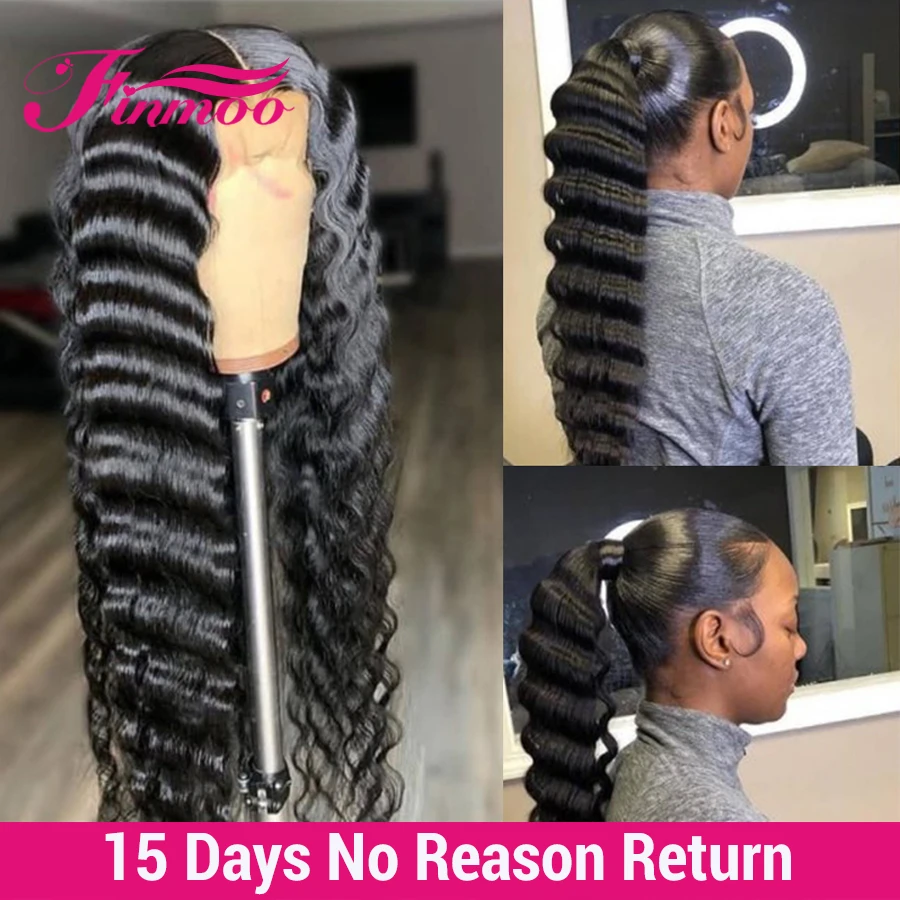 Парик с глубокой волной парики из человеческих волос на сетке перуанские волосы