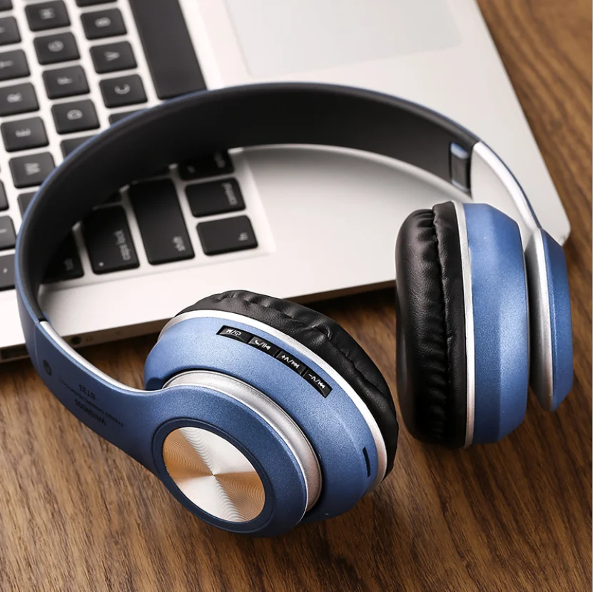 

New style Wireless Headset Bluetooth Headsets with Card Outdoor Sports Portable speaker Earphone Metal Headphone