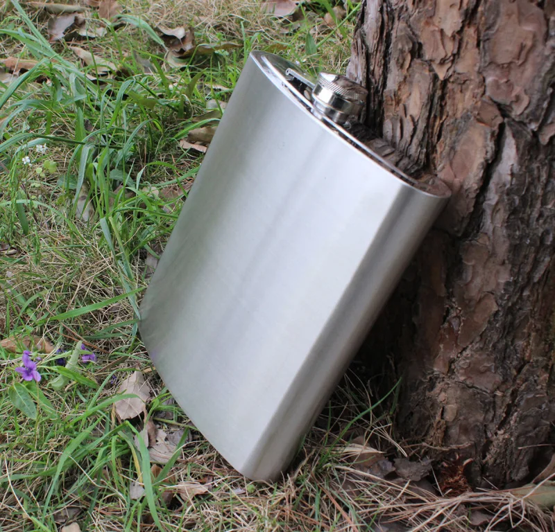 Supply Wholesale Stainless Steel Thick 2 Loaded Spirit Bottle Portable Outdoor Wine Pot 2 of Metal Wine Bottle