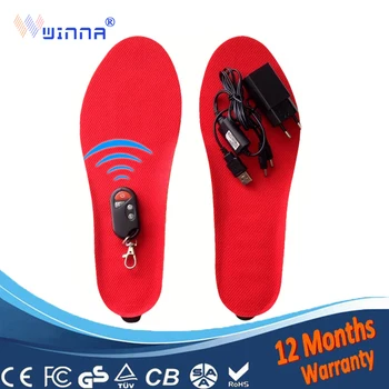 

NEW Heating Insoles With Built-in battery winter Remote Control Powered insoles for men and women shoes EUR Size 41-46 1800mah