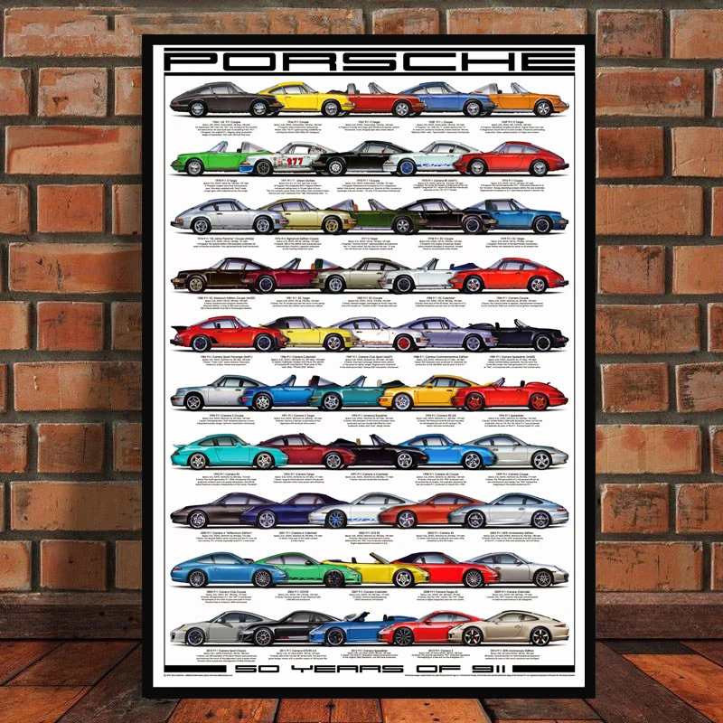 

NT041 Ford 911 50 Years Anniversay Evolution Edition Car Poster Wall Art Painting Picture Prints Canvas Living Home Room Decor