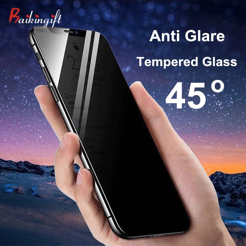 

Anti Glare Tempered Glass Full Cover Private Screen Protector For iPhone X XS MAX XR Antispy For iPhone 6 7 8 Plus Privacy Glass