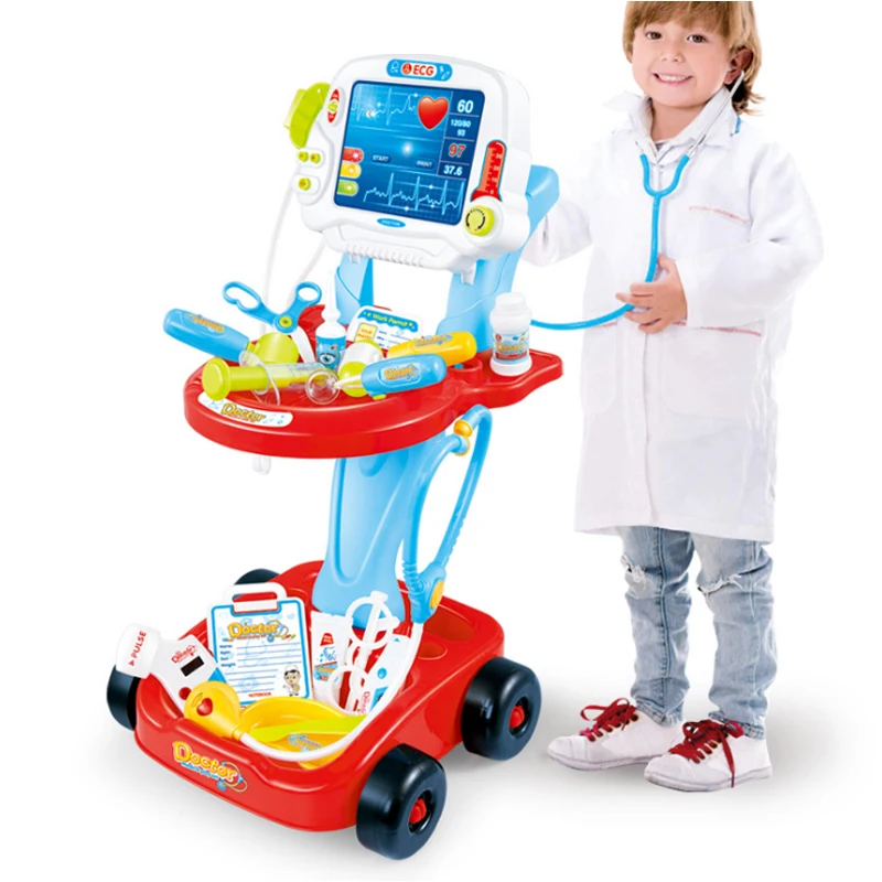 

New 6 Types 1 Set Children Play With Dolls Simulation Pretend Play Kits Doctors Toy With A Doll For Children Kid Educational Toy