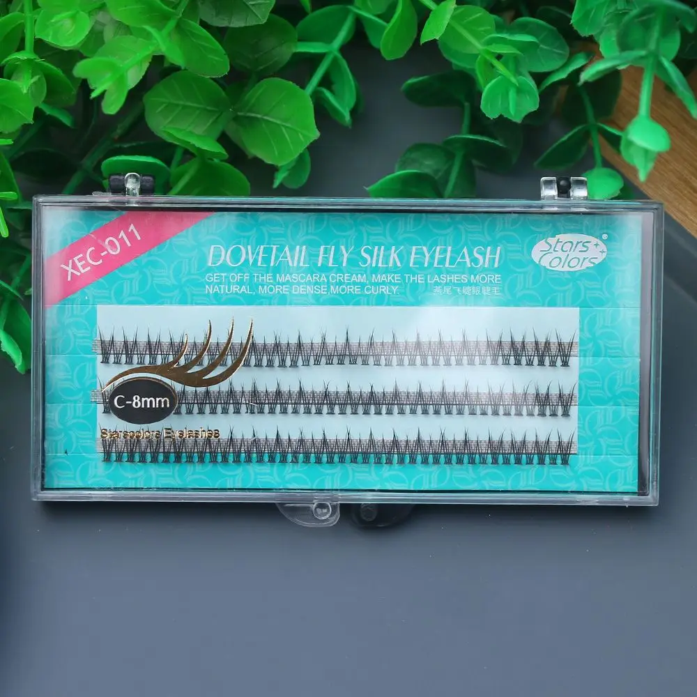 Individual 60 Stand Natural False Eyelashes Flare Cluster Eye Lashes Knotted/Knot Makeup Tools Accessories Eyelashes Extension