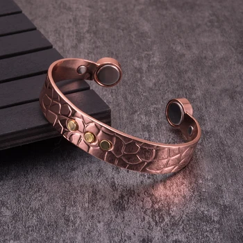 

Magnetic Bracelet Copper Health Energy Adjustable Cuff Bracelets Male Benefits Big Magnet Copper Magnetic Bracelet Arthritis