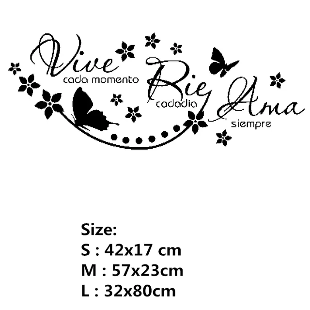 Removable Spanish Quote Recipe Wall Stickers Decor Biblical Character Vinyl Art Kitchen Decor Restaurant Window Decals HY9996 RU425