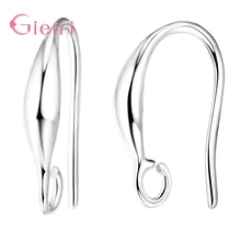 Аксессуары для рукоделия, 925 пробы, серебряный крючок, 10 шт./лот, серьги, фурнитура для изготовления ювелирных изделий, застежка для ушей, провода для женщин, Brincos