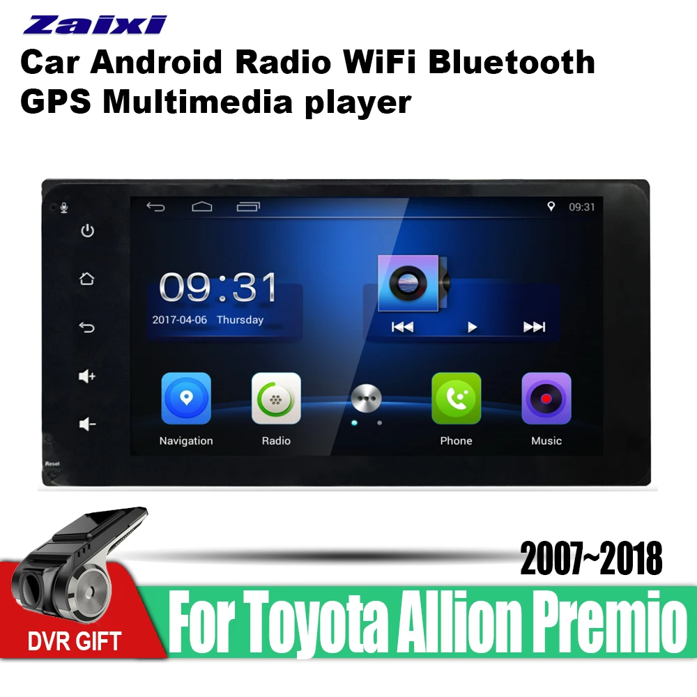 Автомобильный мультимедийный плеер ZaiXi Android GPS для Toyota Allion премио 2007 ~ 2018