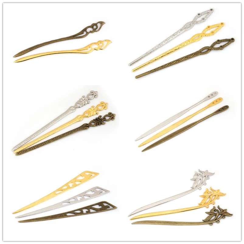 

Chinese Style 1PC Spacer Connectors For Jewelry Making DIY Lozenge Metal Filigree Slice Charm Hair Crafts Handmade Bookmark Gift