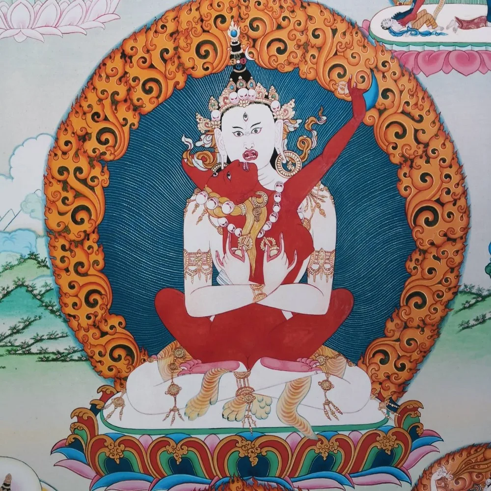 Китай(материк) старый Тибет Бумага танка, как подвесная картина fengshui Тибетский Буддизм