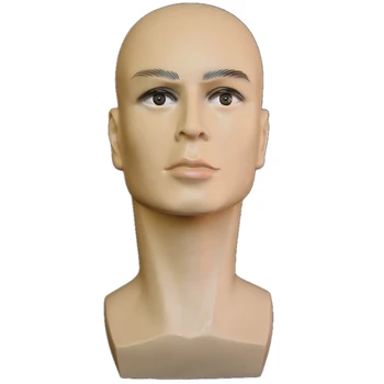 

Coffee Color Male Mannequin Head Hat Display Wig Training Head Model Head Model Men's Head Model