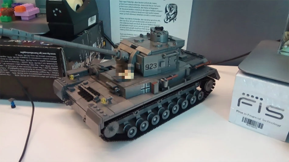 KAZI 82010 1193 большой Panzer IV Танк строительные блоки DIY Кирпичи набор образовательных