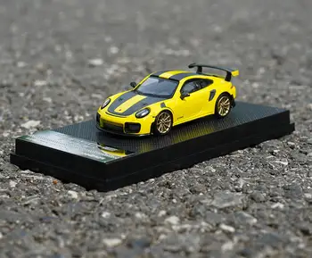 

1/64 Scale Porsche 911 GT2 RS Yellow Diecast Car Model Collection Toy Gift NIB