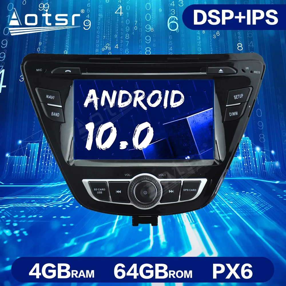 

Автомобильный радиоприемник для Hyundai Elantra Avante 2014 + Android 10,0, GPS-Навигационный экран, 64 ГБ, автомобильный мультимедийный стереопроигрыватель, головное устройство