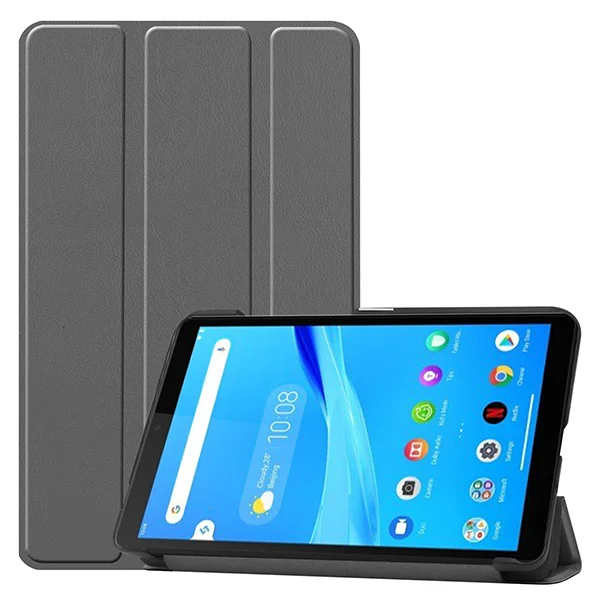 Grey Чехол для lenovo tab M7 TB-7305x tb-7305i tb-7305f Стенд кожаный чехол Funda для lenovo tab m7 складной магнитный чехол с подставкой - Цвет: Grey