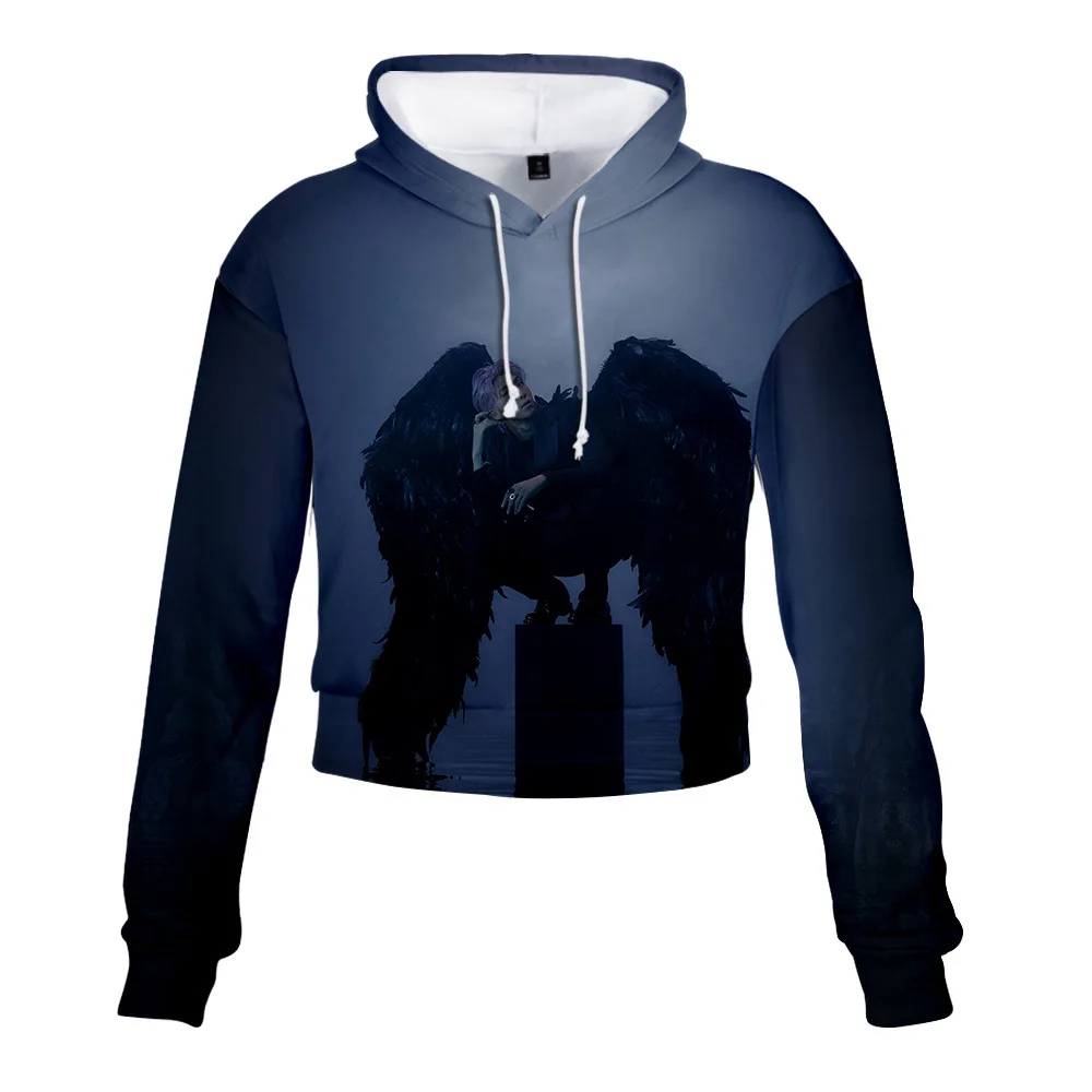 New Korean Fashion Kpop Hoodie Sweatshirts MAP OF THE SOUL K-pop Clothes Women Long Sleeve Cropped Hoody Hip Hop Streetwear Tops | Женская