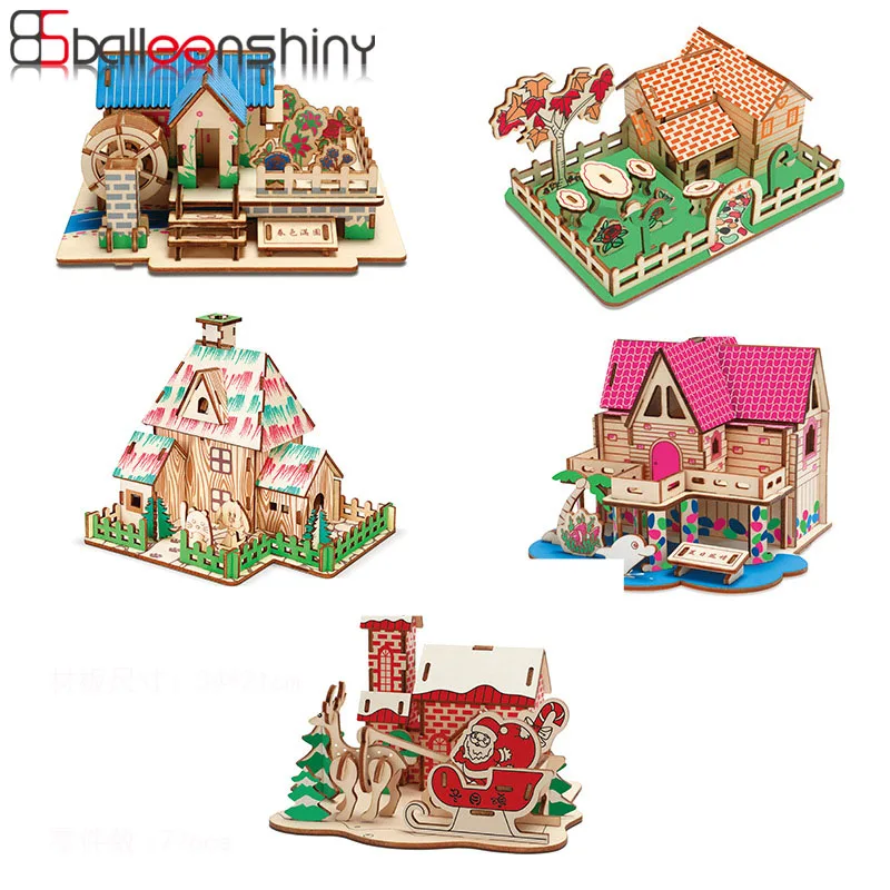 Balleenshiny/Новые Деревянные 3D стерео Пазлы для лазерной резки своими руками детские