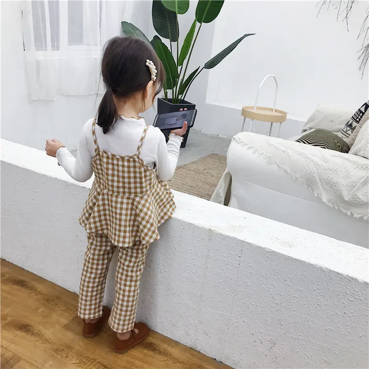 

Red Butterfly 2019 Autumn New Style Korean-style Spring New Style Girls' Cropped Pants Three-piece Set Long Sleeve Children Set