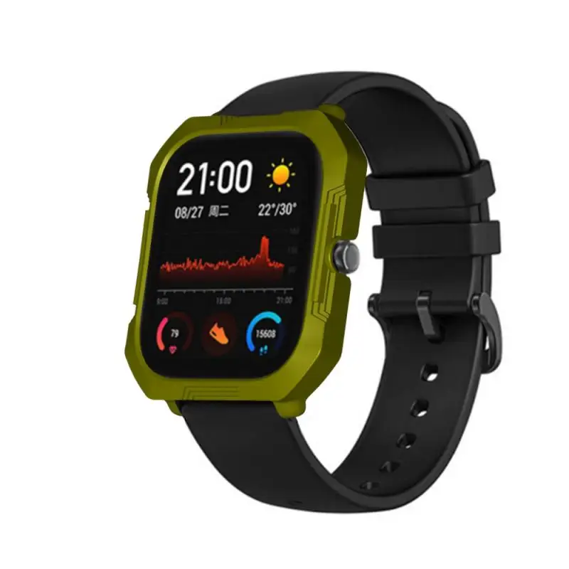 Жесткий защитный чехол из поликарбоната для AMazfit GTS, Смарт-часы, защита экрана, Модный сплошной цвет, комплексная защита
