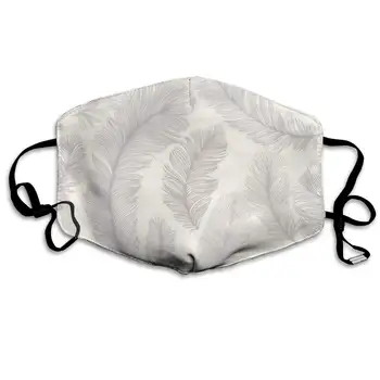 

Mouth Mask For Daily Dress Up, Feather Anti-dust Mouth-Muffle, Washable Reusable Holiday Half Face Masks For Mens And Womens