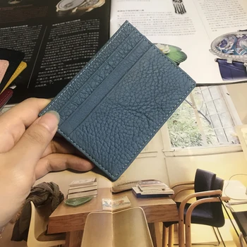 

Promotion new cow leather men women card holder thin cowhide real leather mini short wallet simple design credit card purse