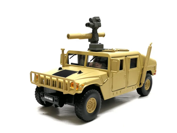 Модель 1/32 года, модель внедорожника Hummer H1 в масштабе США, игрушечный звуковой светильник, литой под давлением, металлический оттягивающийся автомобиль, военная модель, игрушка для детей в подарок