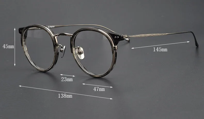 Титановая круглая рамка для очков, мужские и женские квадратные оптические очки, оправа для близорукости, оправы для очков по рецепту