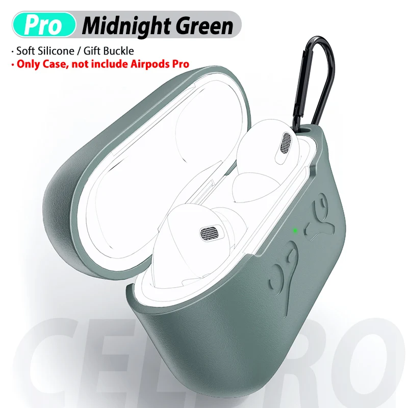 Защитный чехол для Airpods Pro Air Pods Pro Чехол для Apple AirPod Air Pod Pro 3 Airpods3 чехол Силиконовый Модный чехол - Цвет: Midnight Green