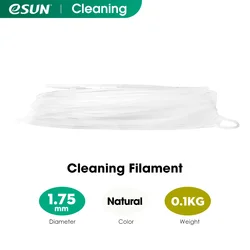 Premium 3D Printer Cleaning Filament, 1.75mm, 100g Spool (Natural)
