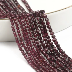 Natural Blue Sandstone Faceted Mineral Beads for DIY Jewelry and Gifts, 15'' Strand (Purple garnet)