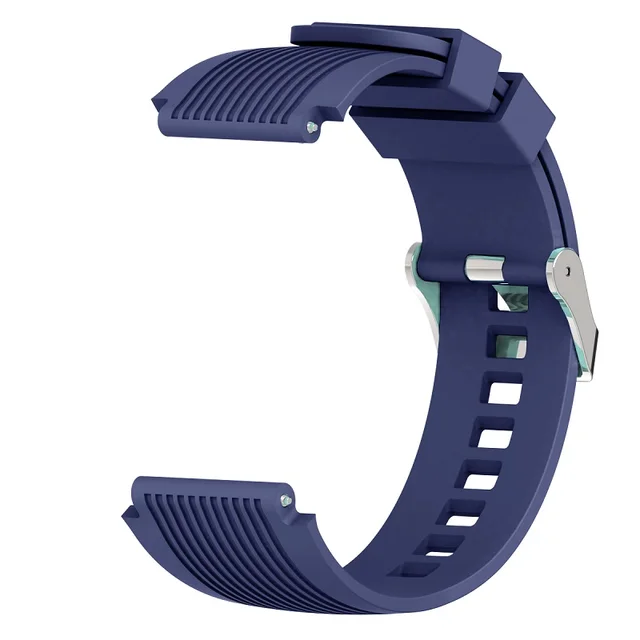 Silicone Smart Watch Strap for Samsung Galaxy Watch 3 45mm 41mm Galaxy Watch 42mm 46mm Replacement Bracelet for Gear S3 Wristban Midnight Blue
